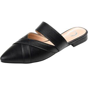 Journee Collection Women's Stasi Pointed Toe Mules - Black